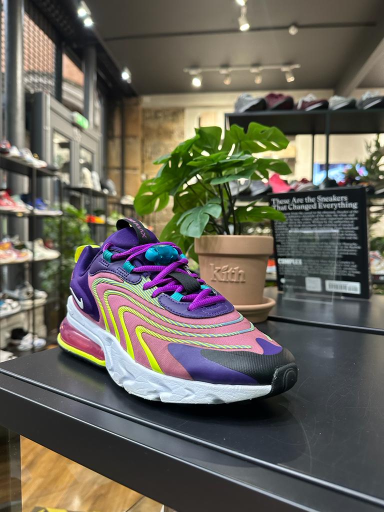 REC1083 - NIKE AIR MAX 270 REACT ENG EGGPLANT MAGIC FLAMINGO (W) UK5.5