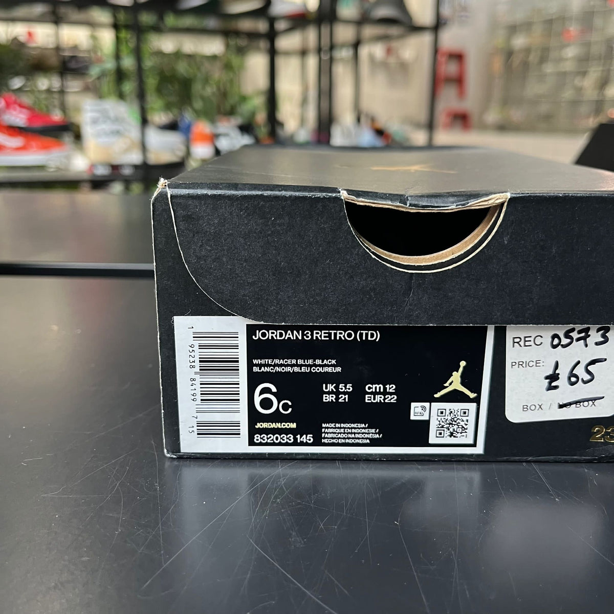 REC0573 JORDAN 3 RACER BLUE 2021 6C / UK 5.5
