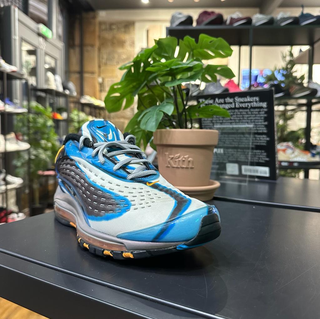 REC1078 - NIKE AIR MAX DELUXE PHOTO BLUE/ORANGE PEEL UK8.5