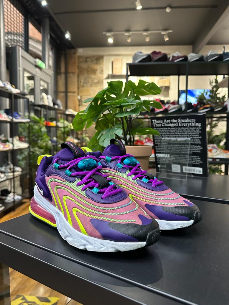 REC1083 - NIKE AIR MAX 270 REACT ENG EGGPLANT MAGIC FLAMINGO (W) UK5.5