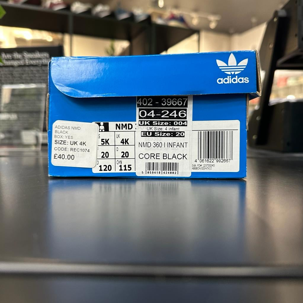 REC1074 - ADIDAS NMD BLACK INFANT UK4K