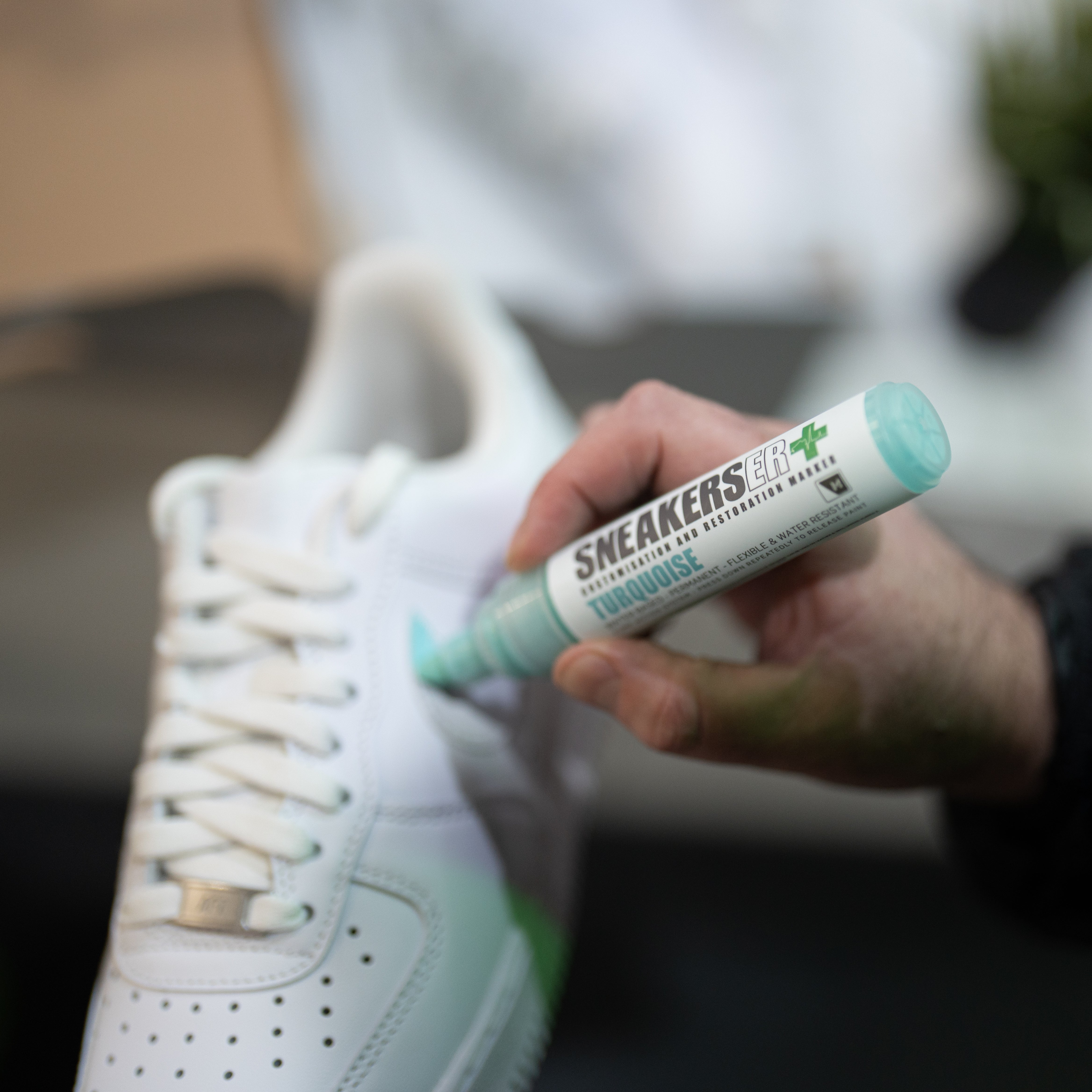 CUSTOM PAINT MARKER PEN DARK GREY Sneakers ER