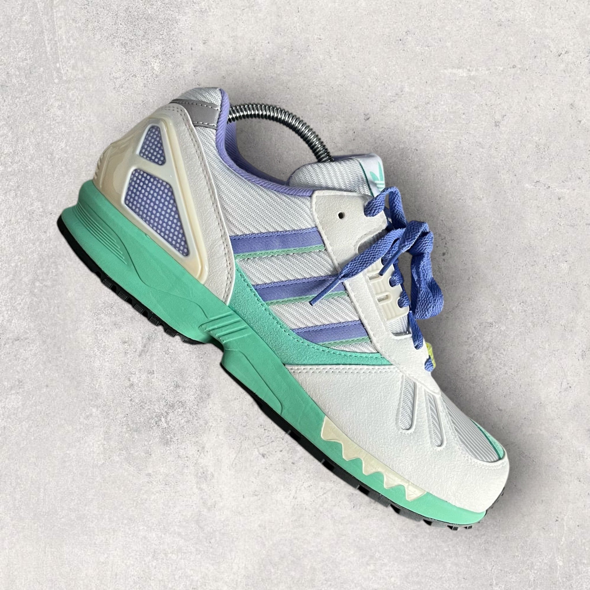 Toru  7000 adidas ZX 7000 OG Trainers White / Lilac / Green - UK 9.5