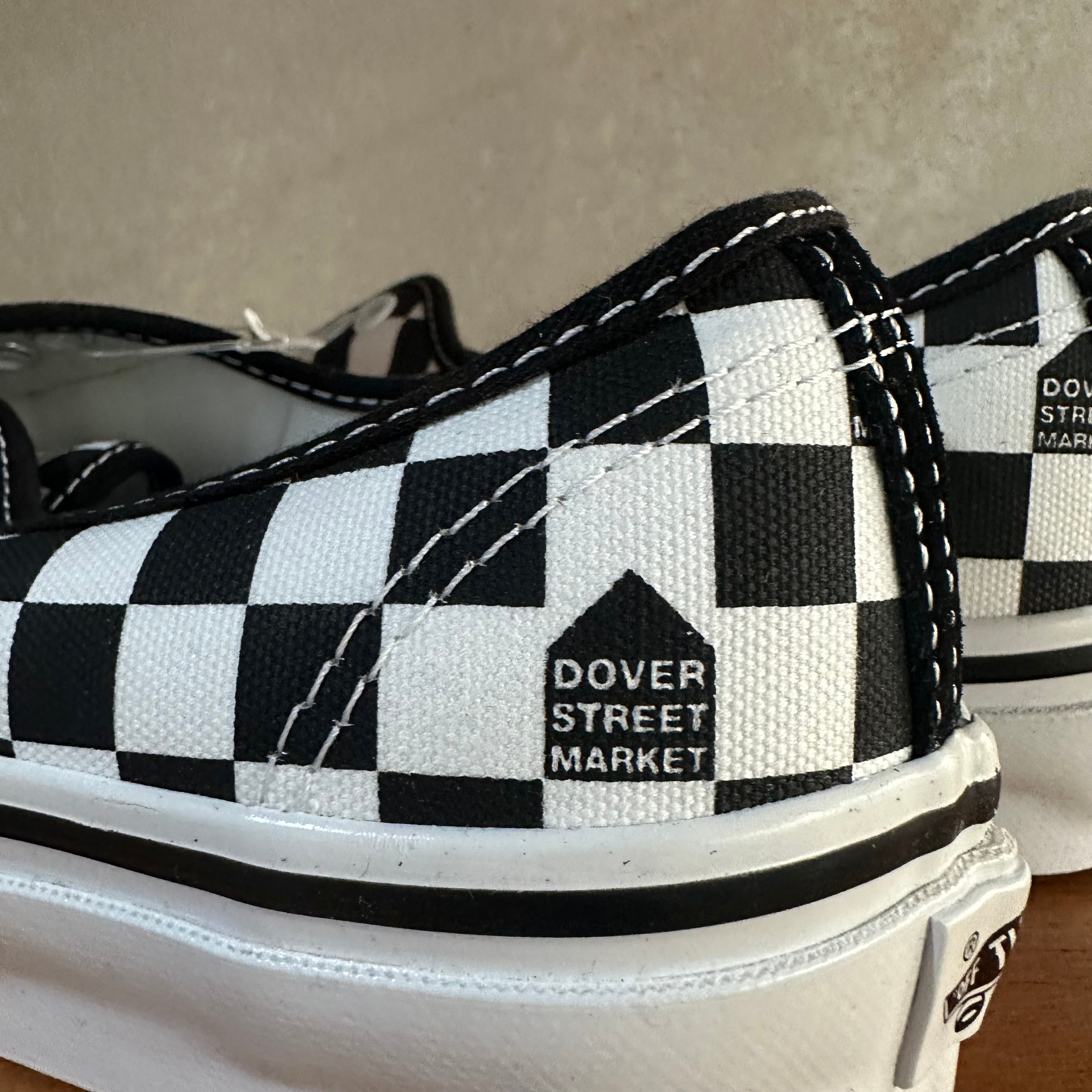 Vans X DSM Checkerboard OG Authentic Black White UK 7 Sneakers ER