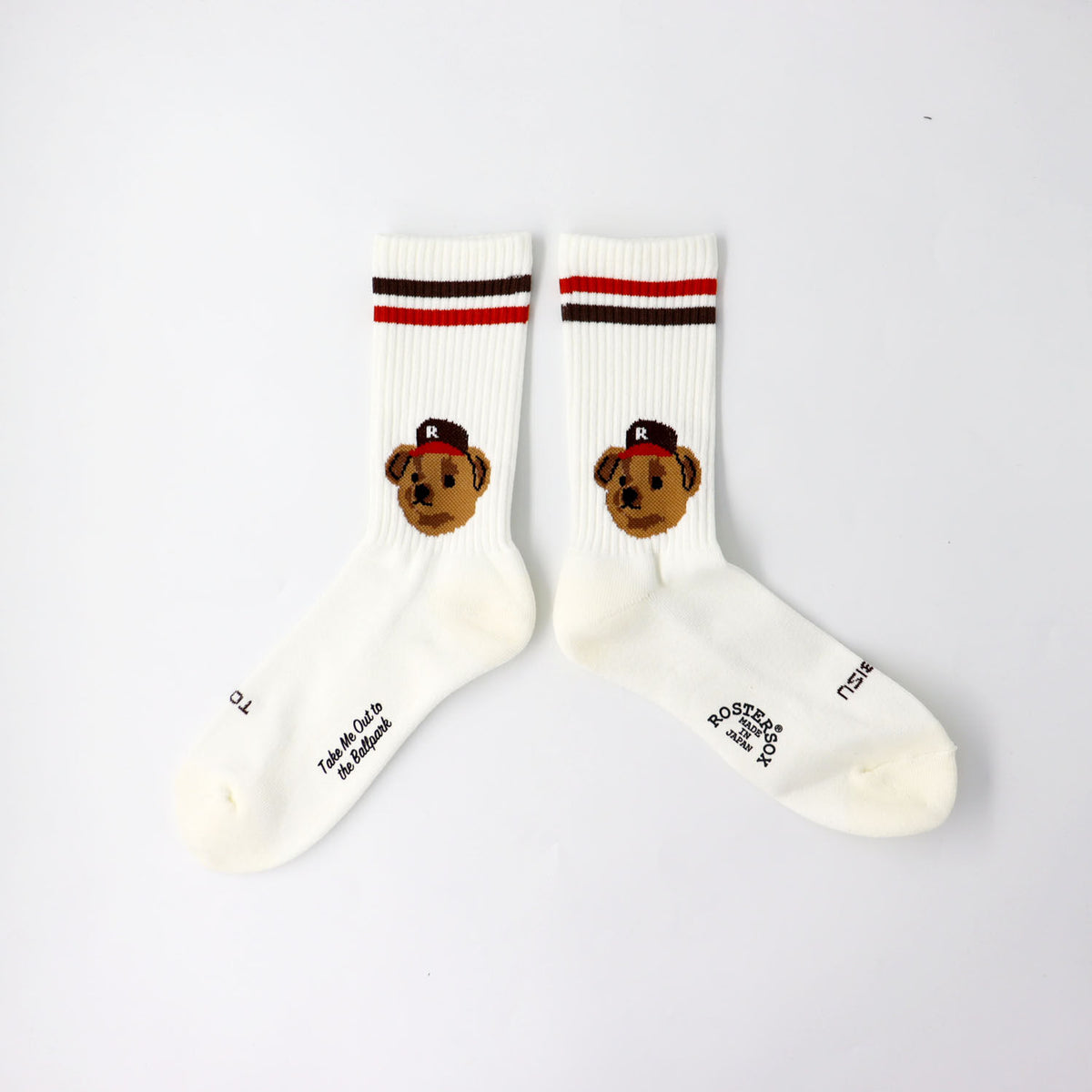 Rostersox Japan TEAM BEAR Socks - MEDIUM - BROWN