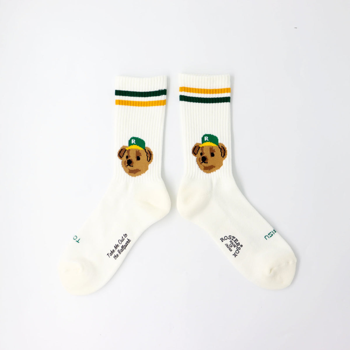 Rostersox Japan TEAM BEAR Socks - MEDIUM -GREEN