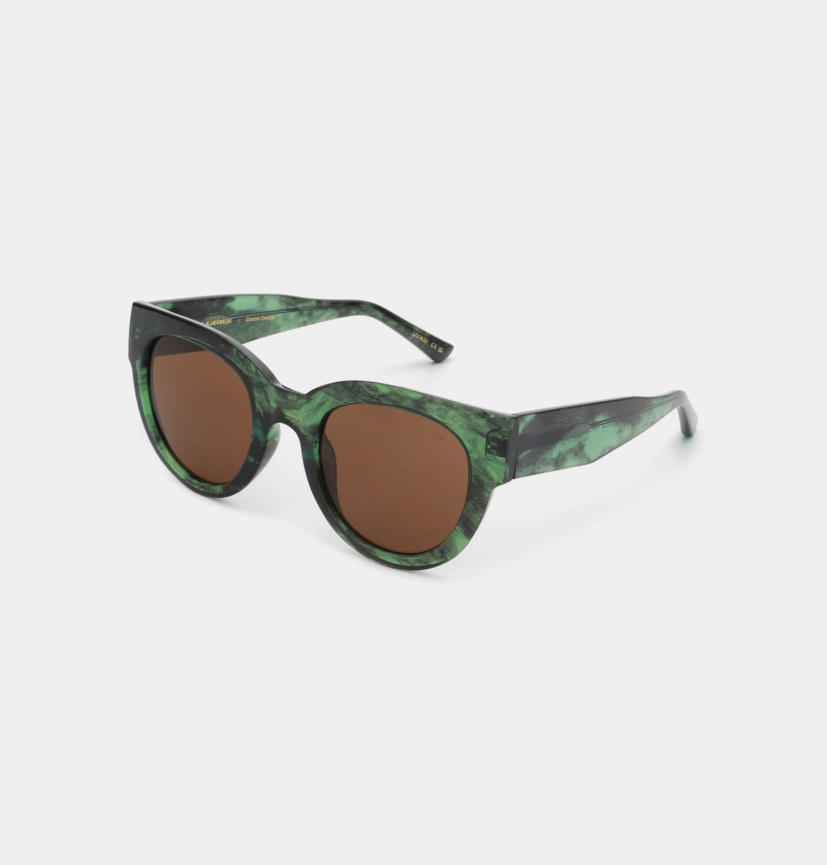 A. KJAERBEDE SUNGLASSES - LILLY - GREEN MARBLE TRANSPARENT