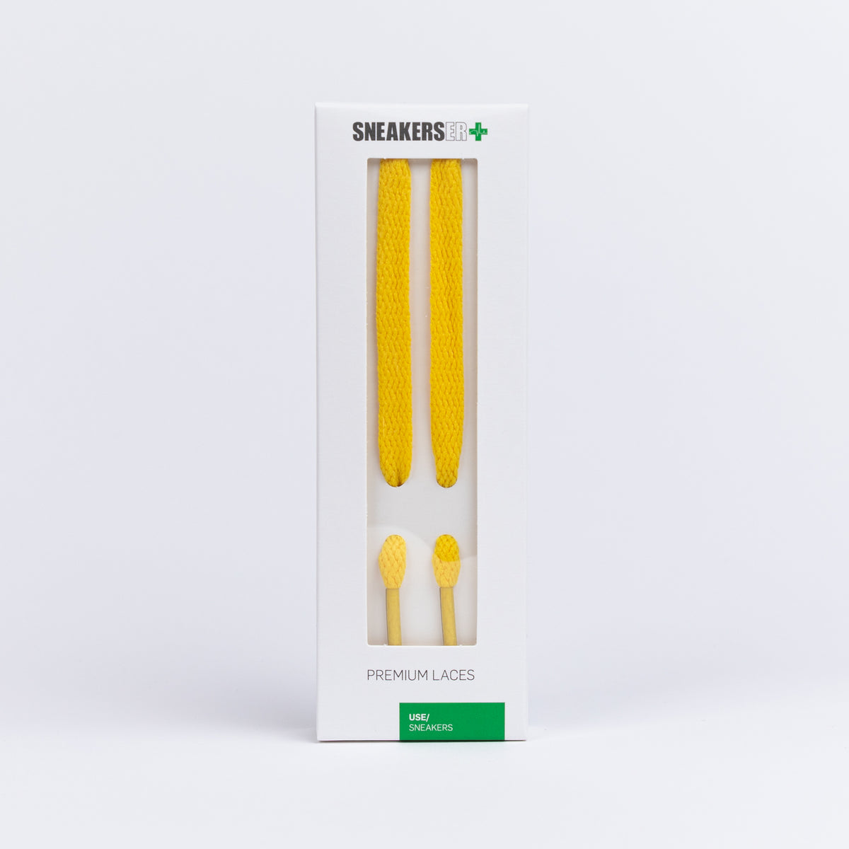HIGH TOP FLAT SNEAKER LACES 180CM X 8mm YELLOW