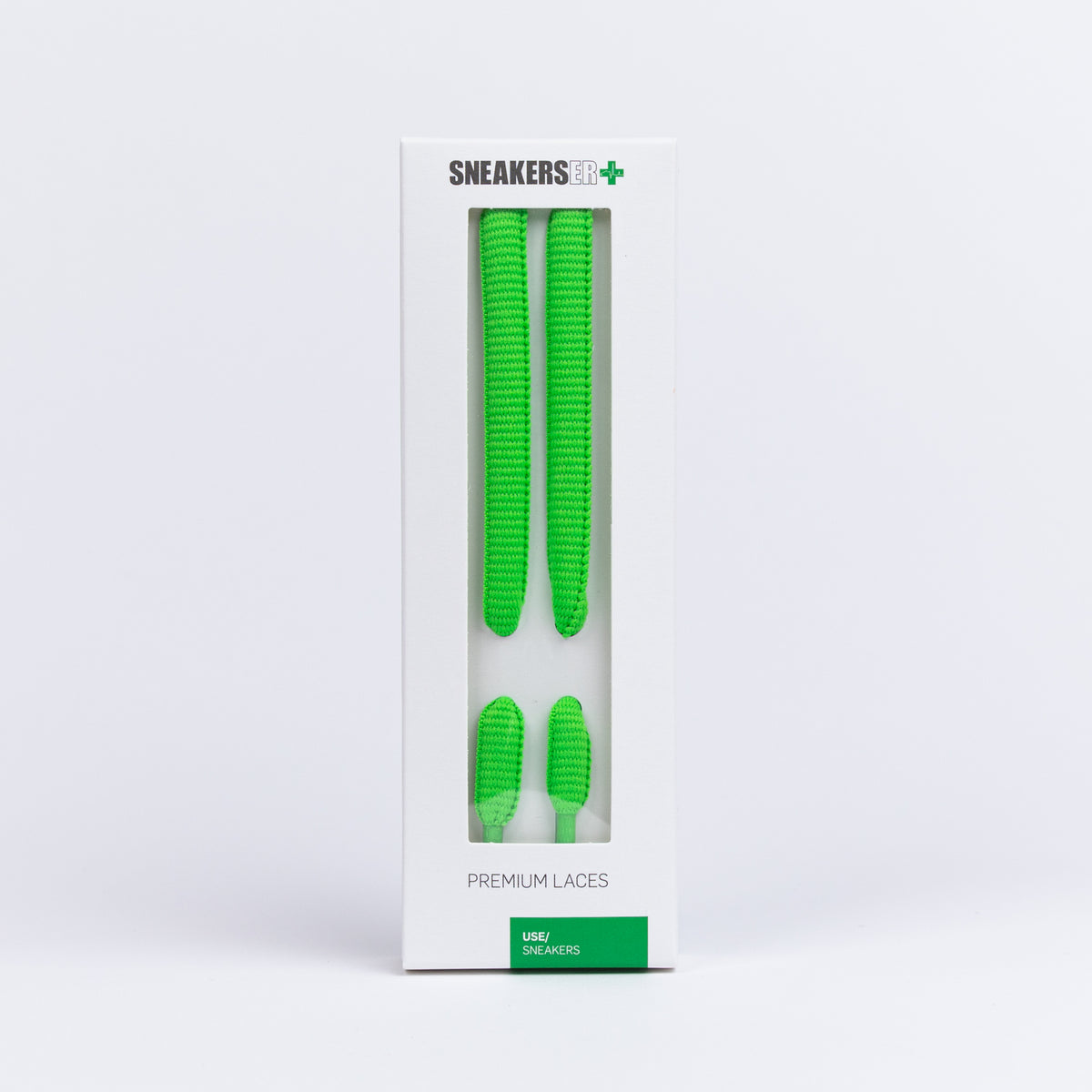 SKATE SNEAKER LACES 120CM X 9mm BRIGHT GREEN