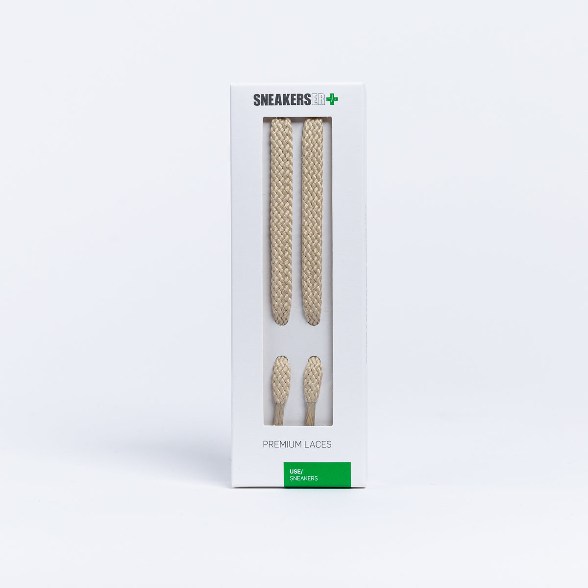 BOSTON FLAT SNEAKER LACES 120CM X 8mm NATURAL