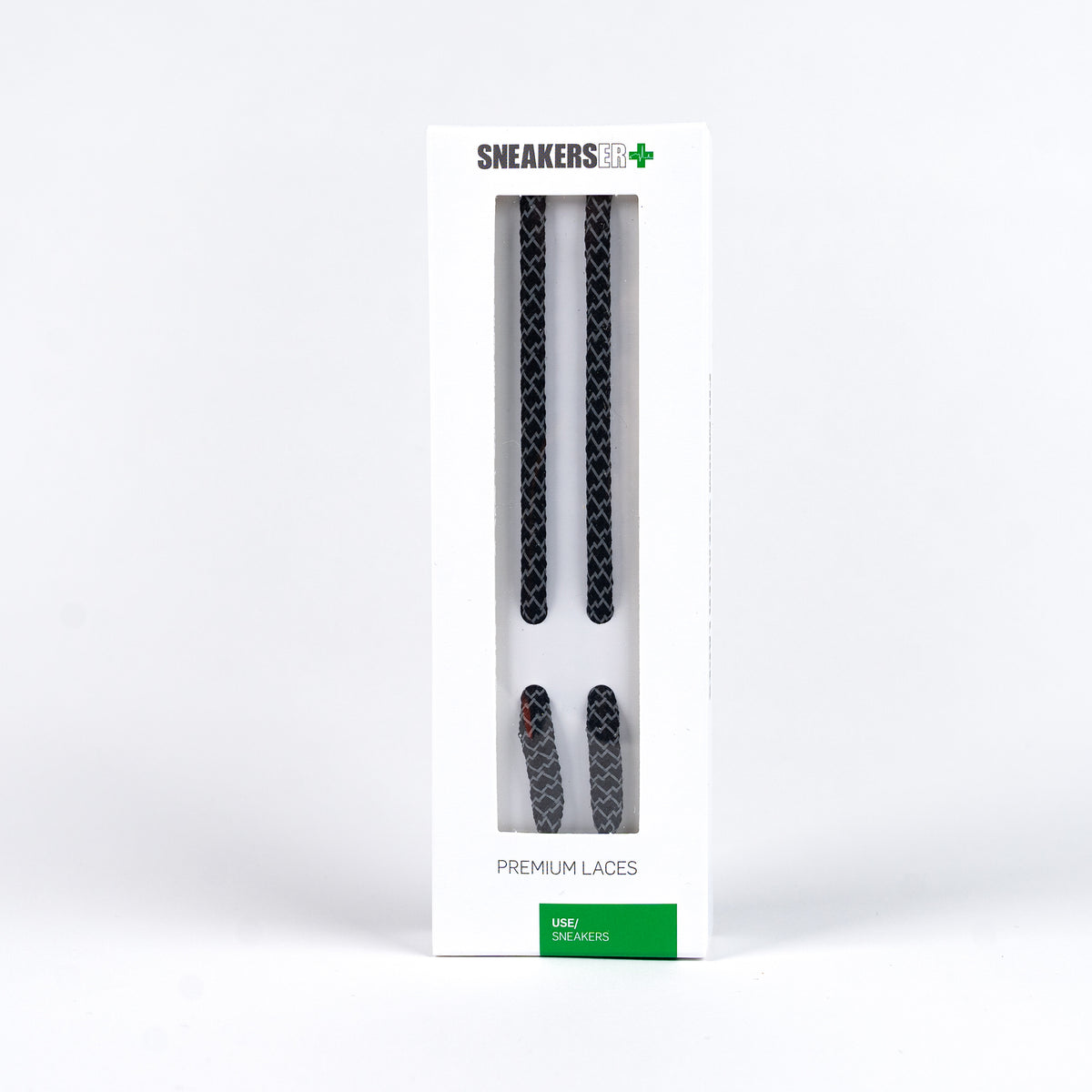 ROUND REFLECTIVE LACES 120cm - BLACK