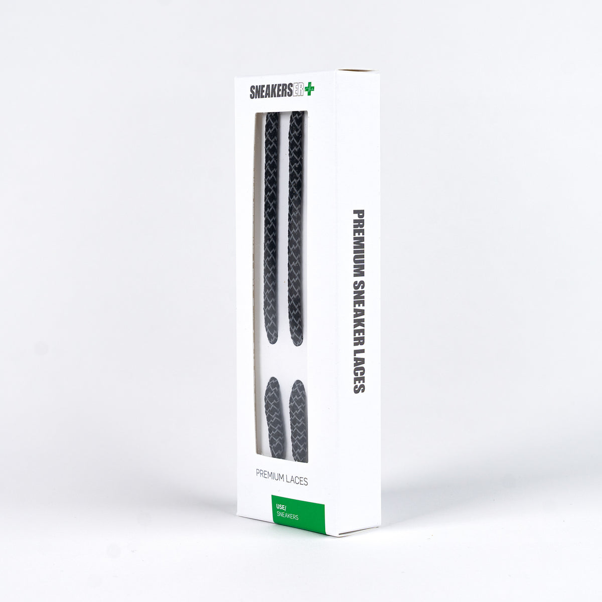 ROUND REFLECTIVE LACES 120cm - BLACK