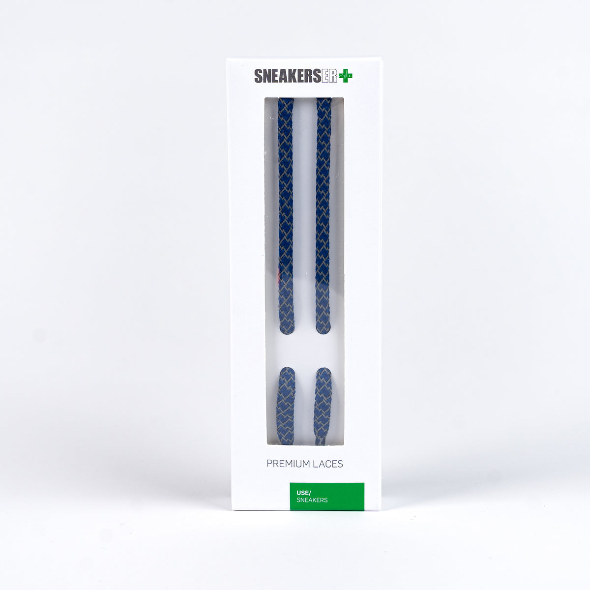 ROUND REFLECTIVE LACES 120cm - BLUE