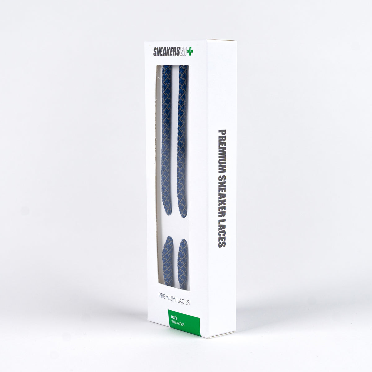 ROUND REFLECTIVE LACES 120cm - BLUE