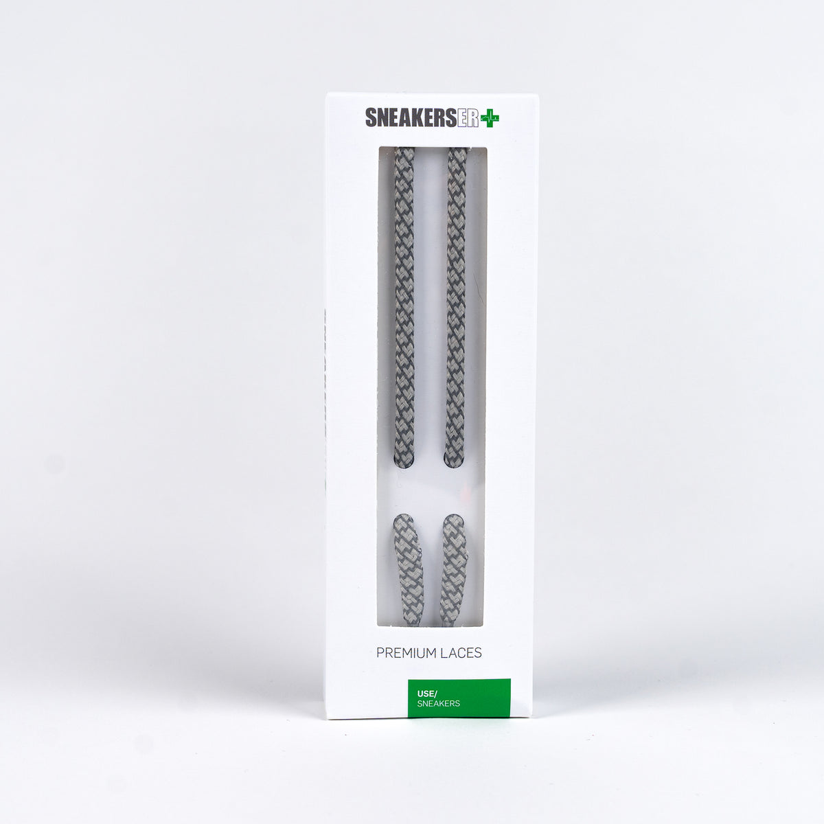 ROUND REFLECTIVE LACES 120cm - GREY