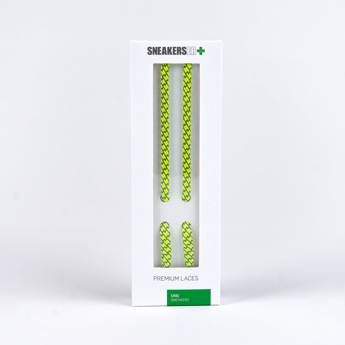 ROUND REFLECTIVE LACES 120cm - NEON YELLOW