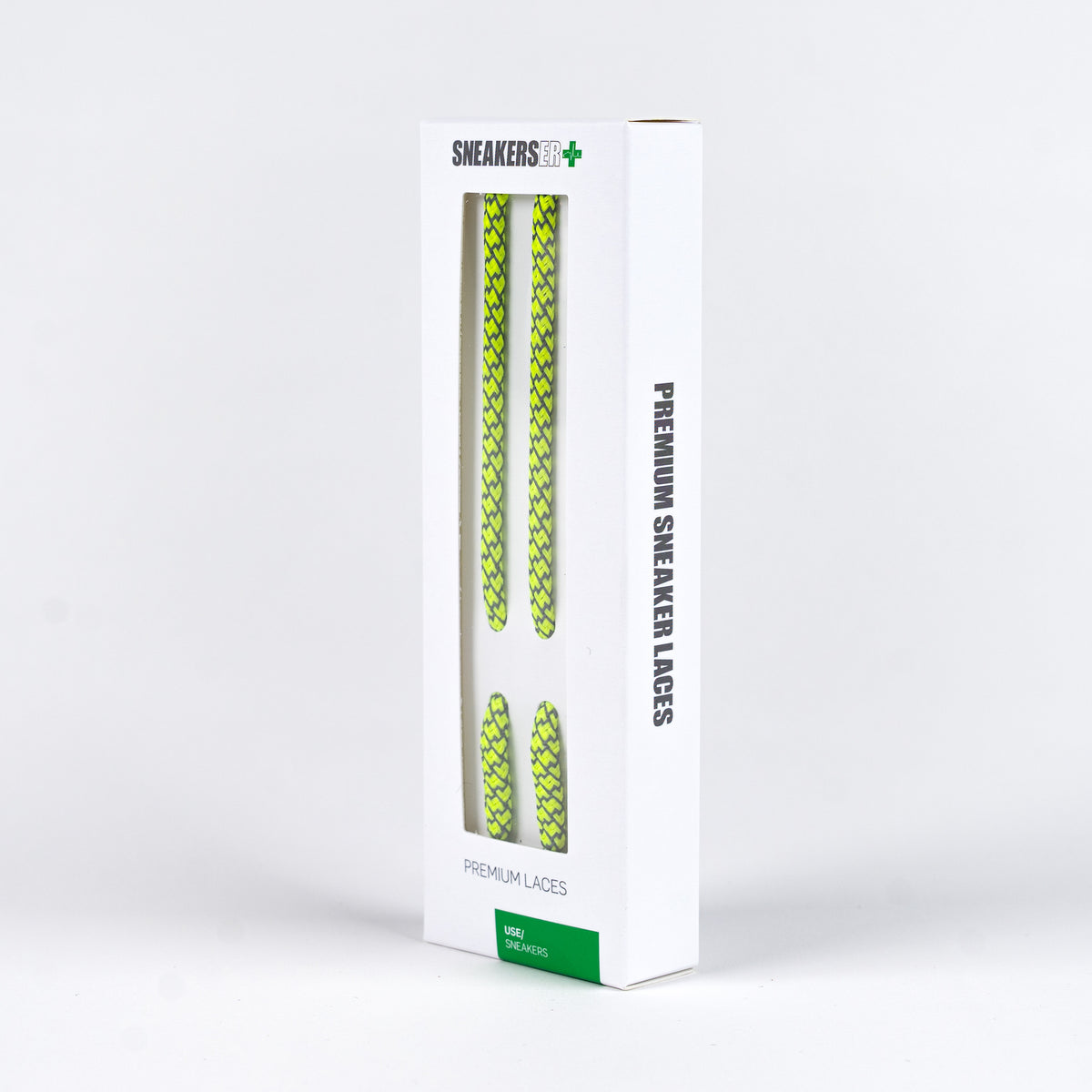 ROUND REFLECTIVE LACES 120cm - NEON YELLOW