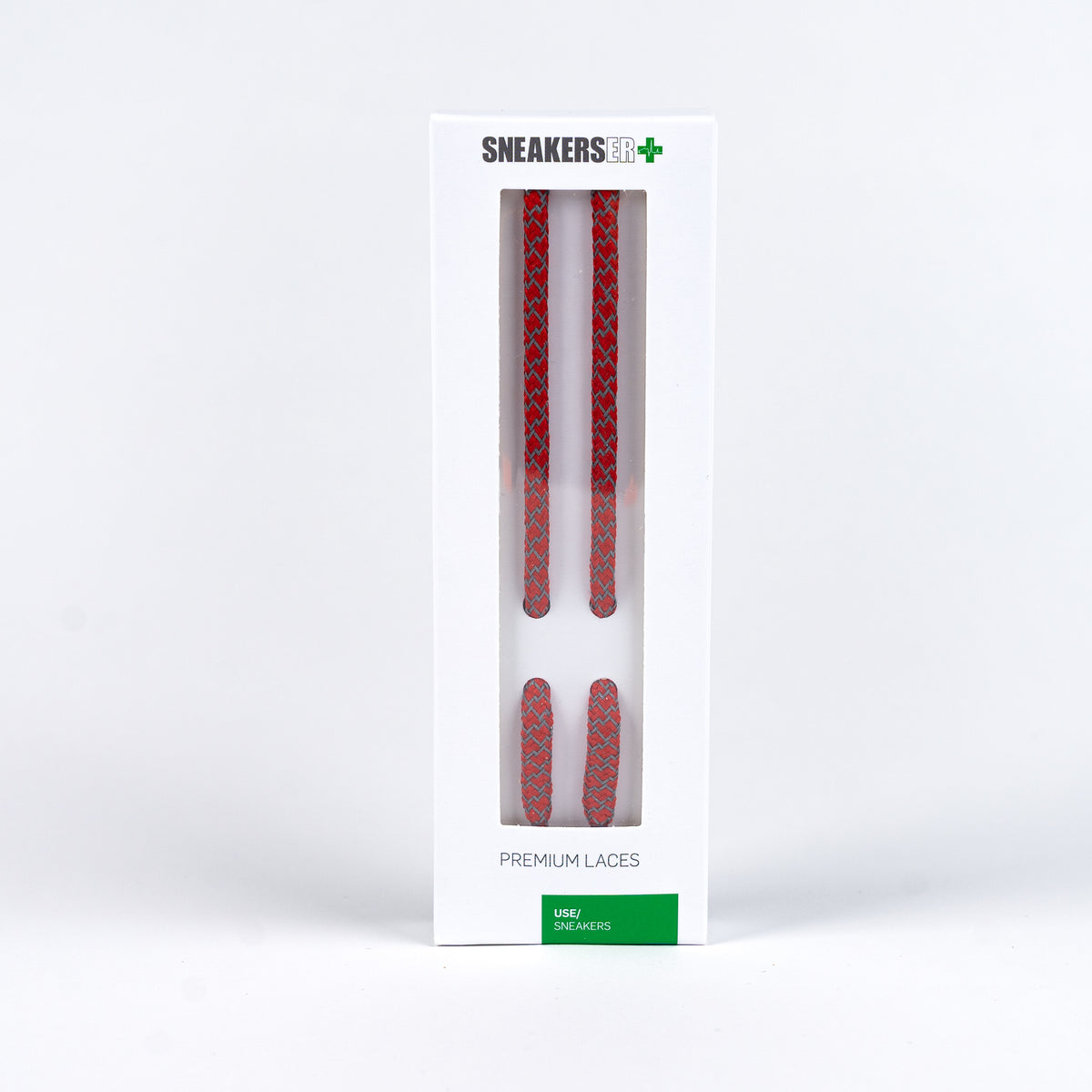 ROUND REFLECTIVE LACES 120cm - RED